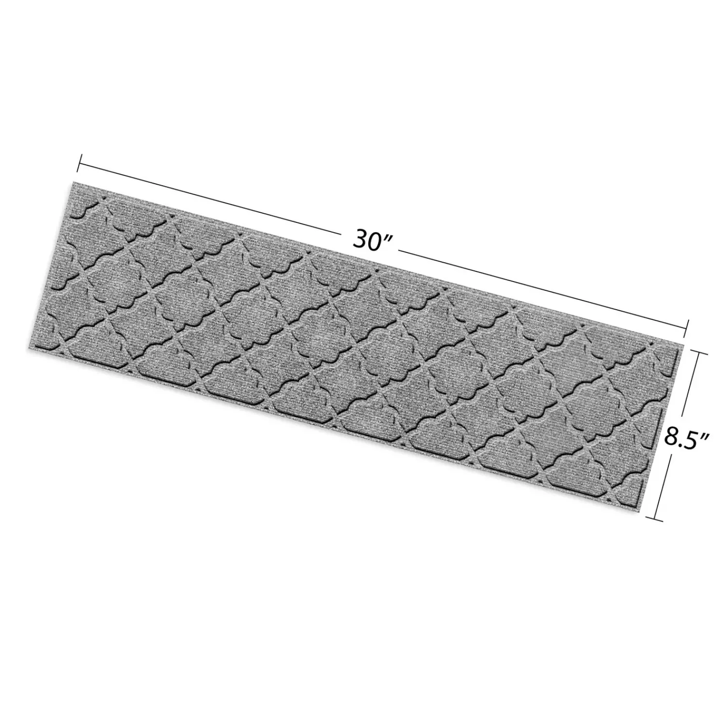 Plow & Hearth Stair Treads|Waterhog Doormats>WaterHog Cordova 8.5"x30" Indoor Outdoor Stair Treads, Set of 4