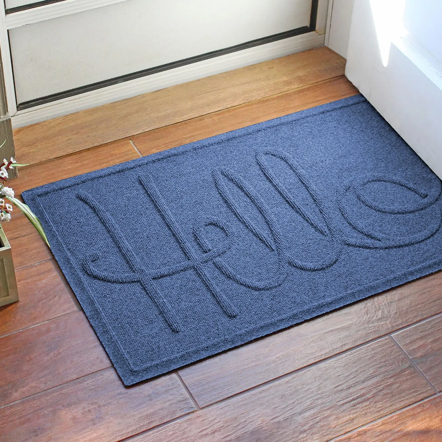 Plow & Hearth Waterhog Doormats>Waterhog Indoor/Outdoor Hello Doormat, 2' x 3'