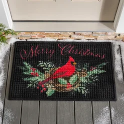 Plow & Hearth Waterhog Doormats>Waterhog Merry Christmas Cardinal Indoor/Outdoor Doormat, 2' x 3'