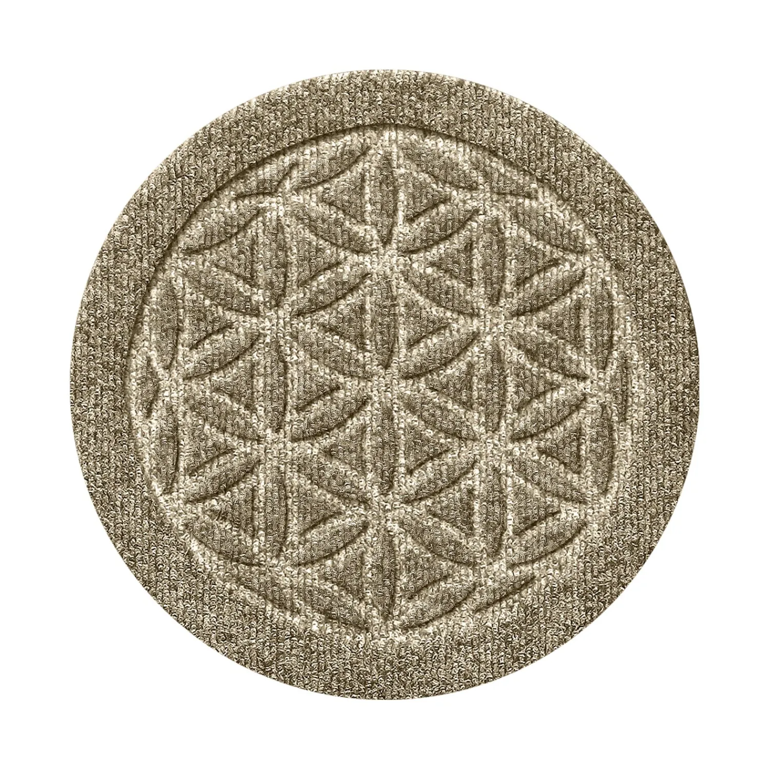 Plow & Hearth Planters & Plant Stands|Planters & Vases>Waterhog 12" Flower of Life Plant Trivets, Set of 2