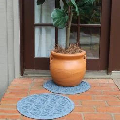 Plow & Hearth Planters & Plant Stands|Planters & Vases>Waterhog 17" Flower of Life Plant Trivets, Set of 2