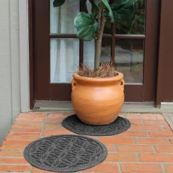 Plow & Hearth Planters & Plant Stands|Planters & Vases>Waterhog 17" Flower of Life Plant Trivets, Set of 2