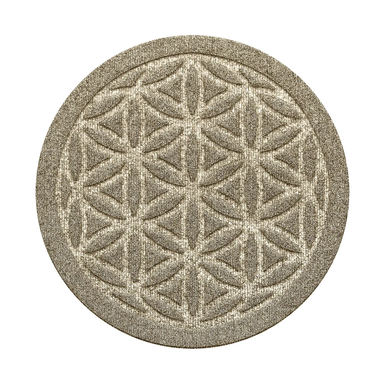 Plow & Hearth Planters & Plant Stands|Planters & Vases>Waterhog 17" Flower of Life Plant Trivets, Set of 2