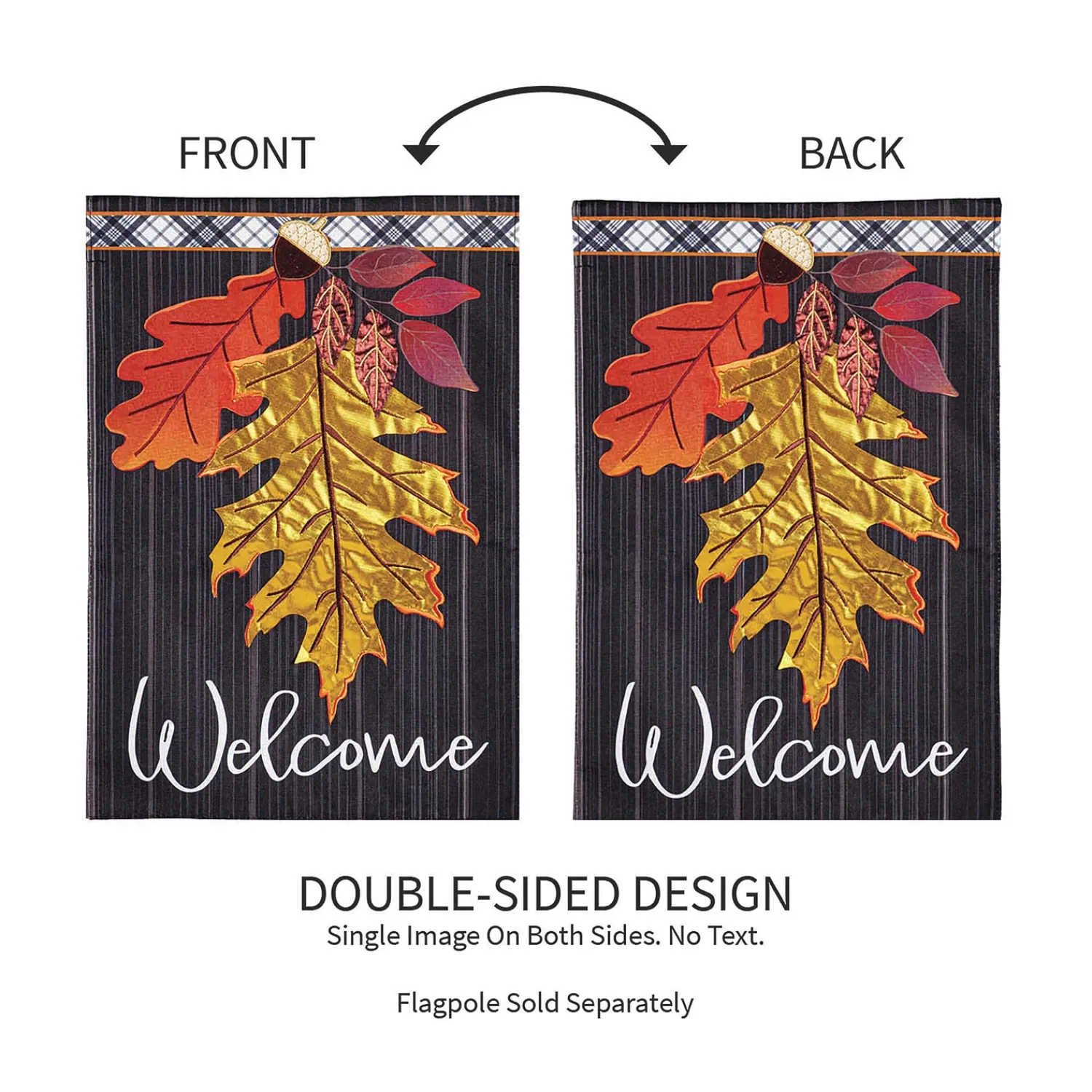 Plow & Hearth Garden Flags>Welcome Autumn Linen Garden Flag