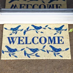 Plow & Hearth Coir Mats>Welcome Birds Coir Mat