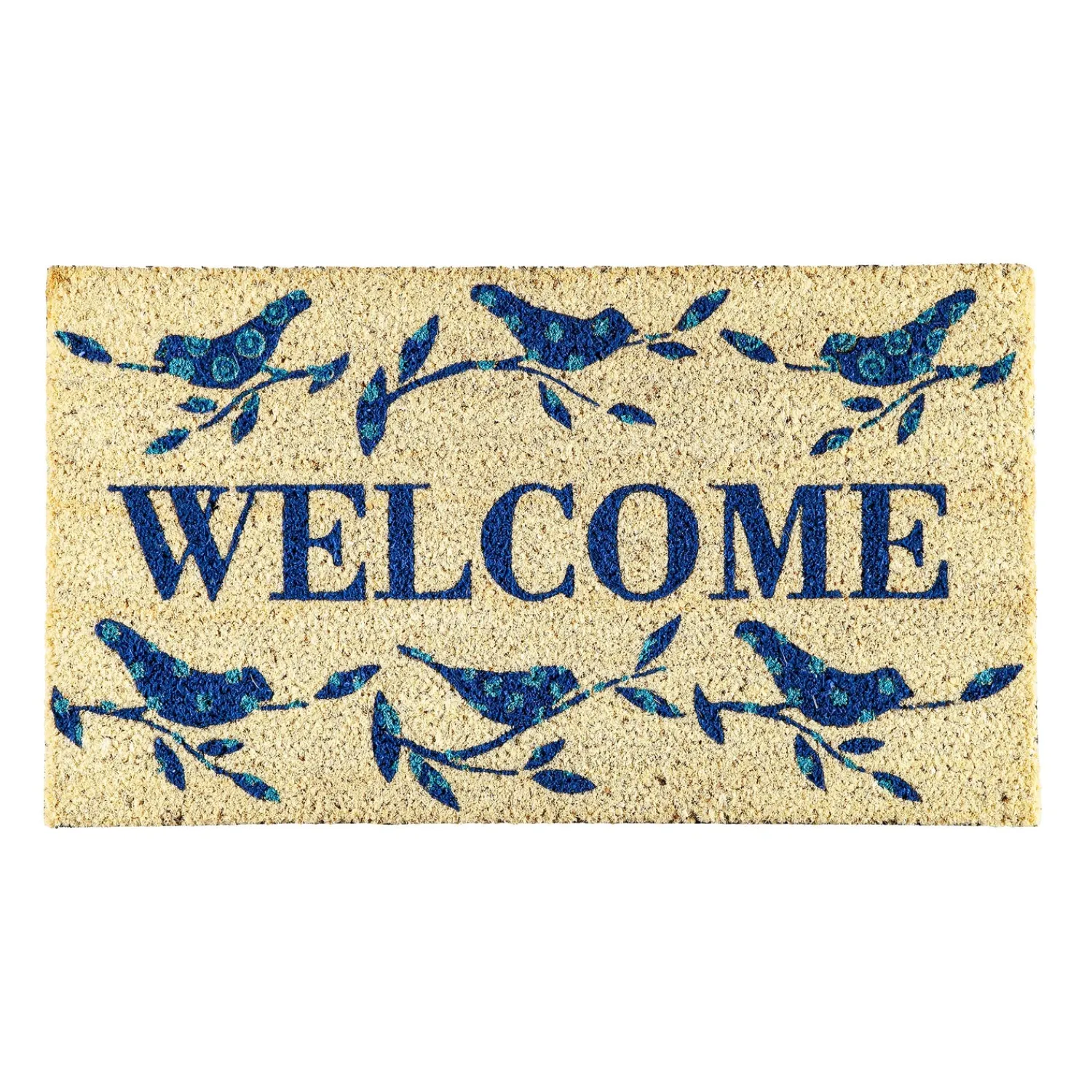 Plow & Hearth Coir Mats>Welcome Birds Coir Mat