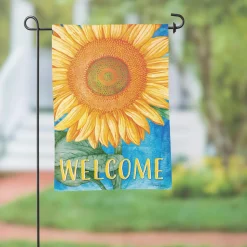 Plow & Hearth Garden Flags>Welcome Sunflower Suede Garden Flag