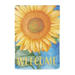 Plow & Hearth Garden Flags>Welcome Sunflower Suede Garden Flag