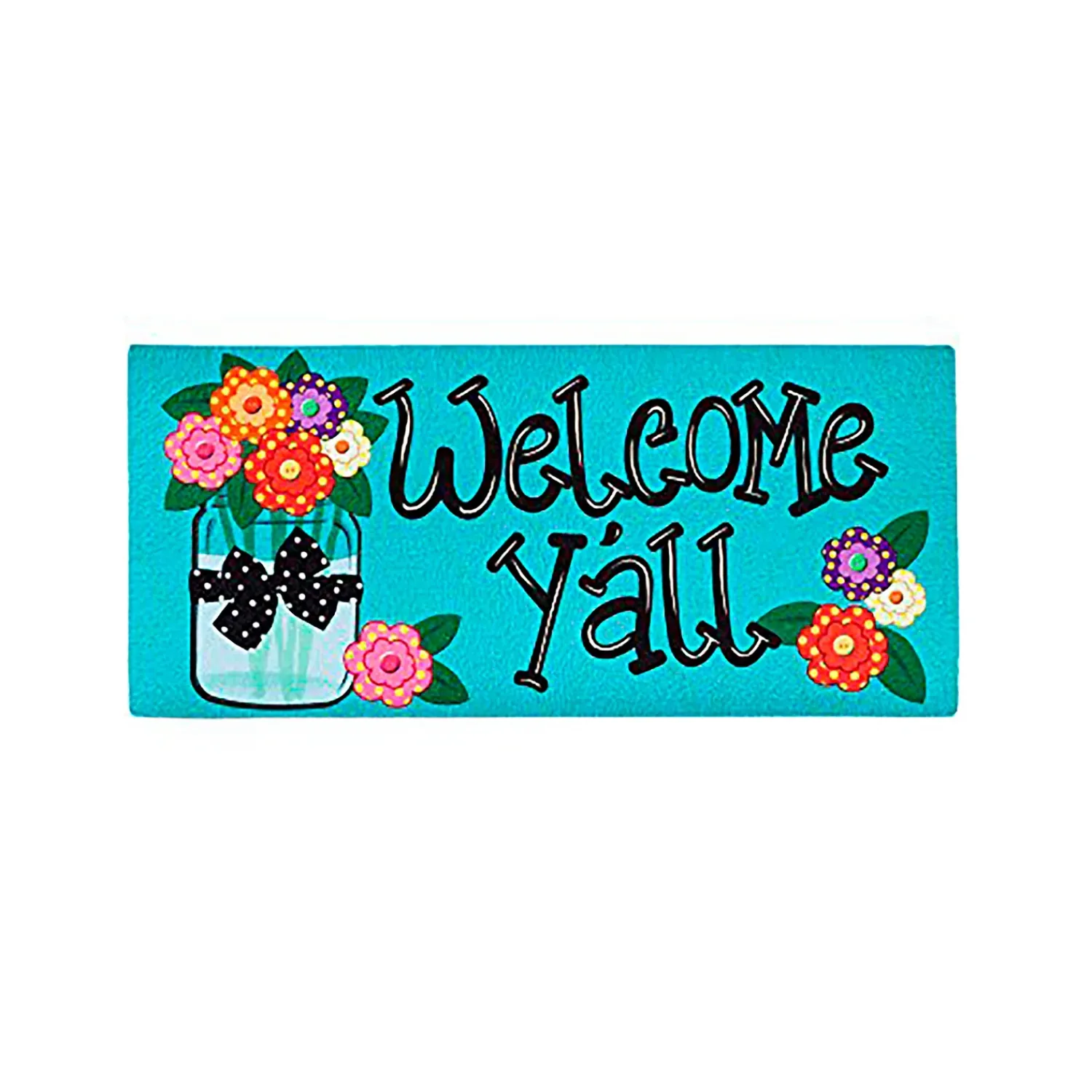 Plow & Hearth Garden Flags|Interchangeable Mats>Welcome Y'all Burlap Garden Flag and Sassafras Mat Set