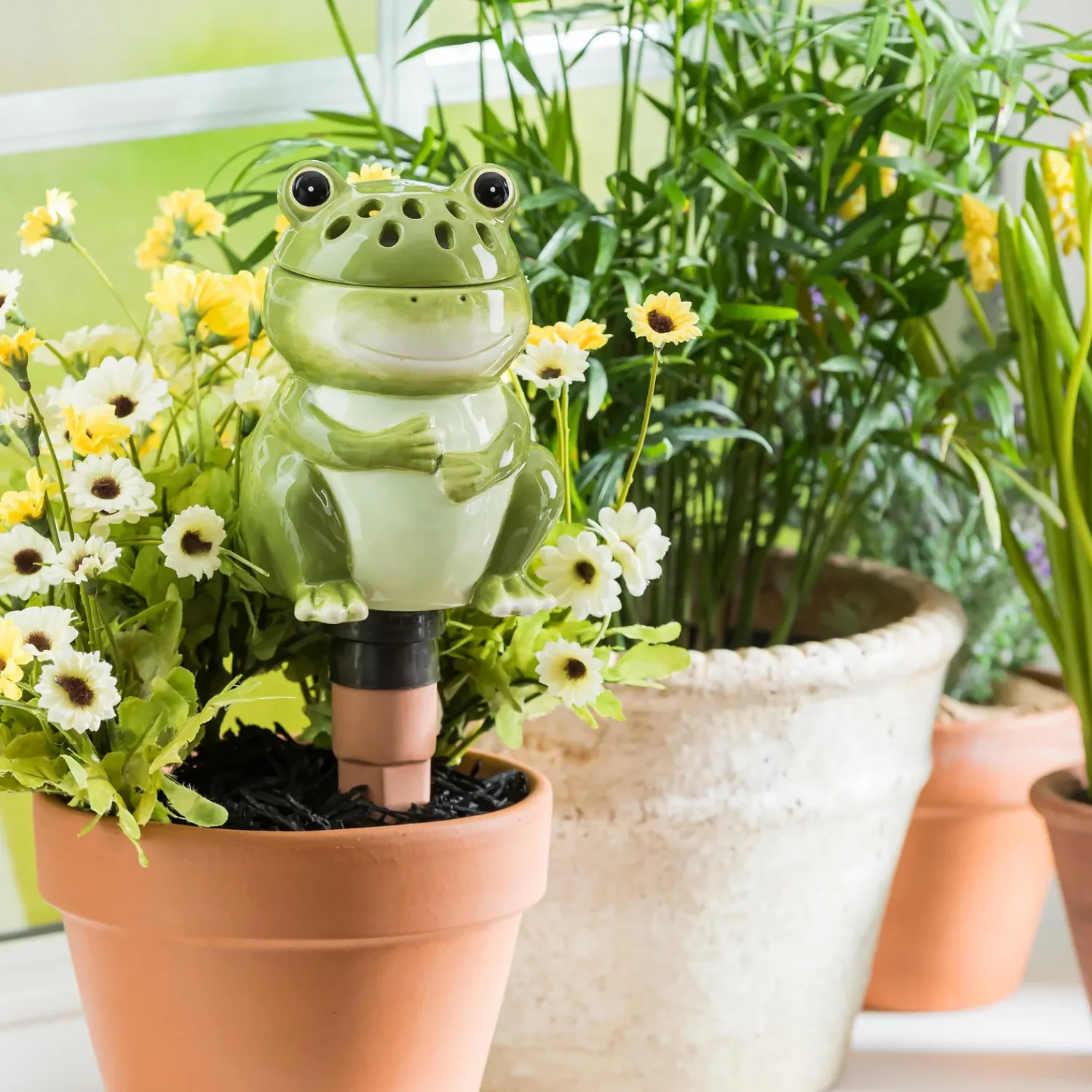 Plow & Hearth Eco-Friendly Pest Control>Whimsical Ceramic Fruit Fly/Gnat Trap with Watering Globe