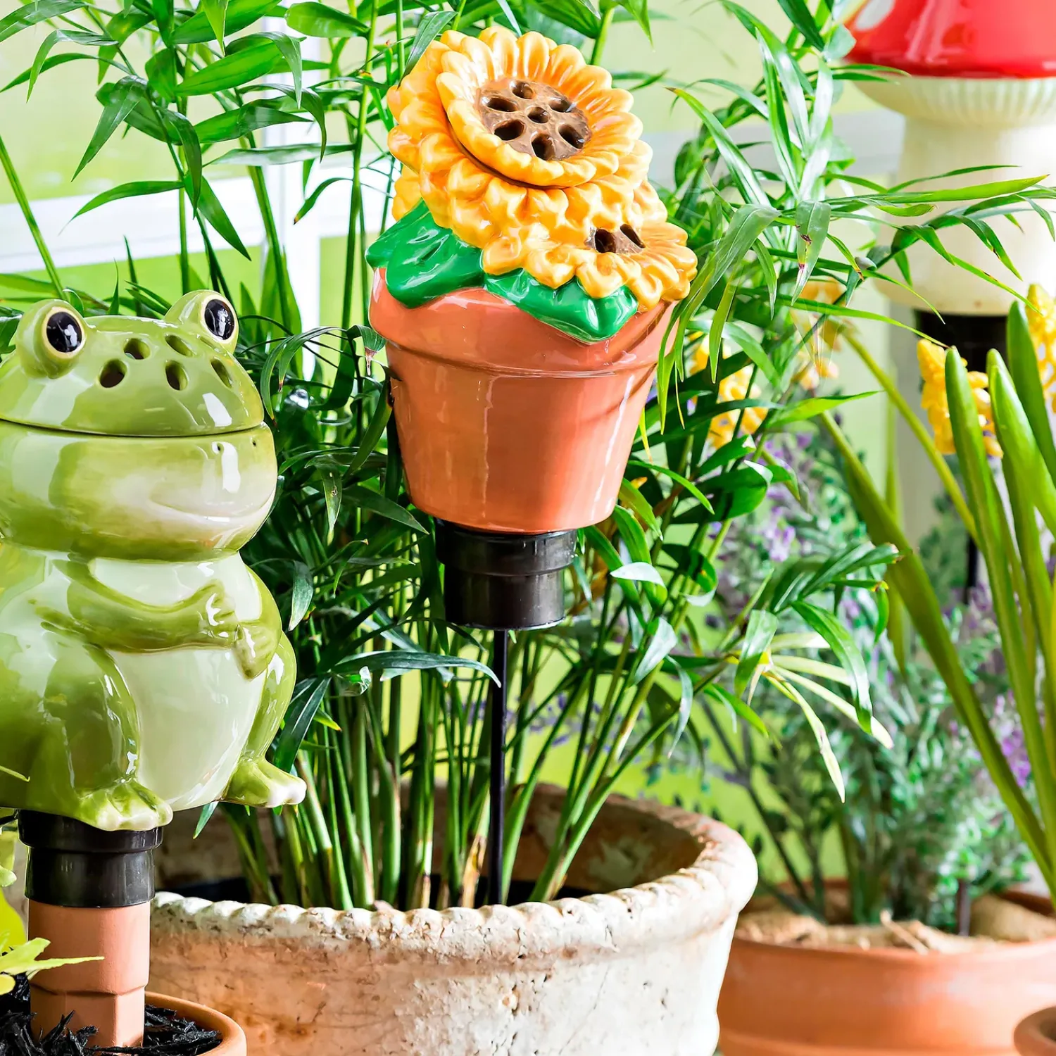 Plow & Hearth Eco-Friendly Pest Control>Whimsical Ceramic Fruit Fly/Gnat Trap with Watering Globe