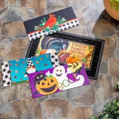 Plow & Hearth Interchangeable Mats>Whimsical Fall and Holiday Sassafras Mat Set