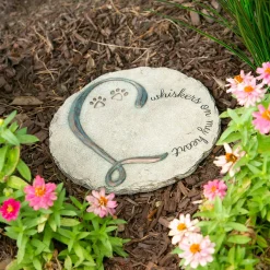 Plow & Hearth Pathways & Stepping Stones|Memorial & Garden Plaques>Whiskers On My Heart, Garden Stone
