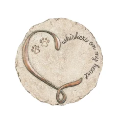 Plow & Hearth Pathways & Stepping Stones|Memorial & Garden Plaques>Whiskers On My Heart, Garden Stone