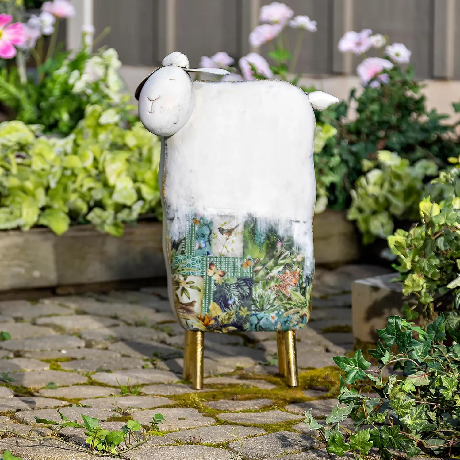Plow & Hearth Garden Statues>White Metal Sheep Statue