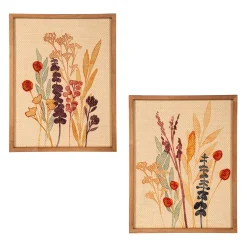 Plow & Hearth Wall Art>Wild Flowers Rectangular Wall Décor, Set of 2, 12" L x 16" H