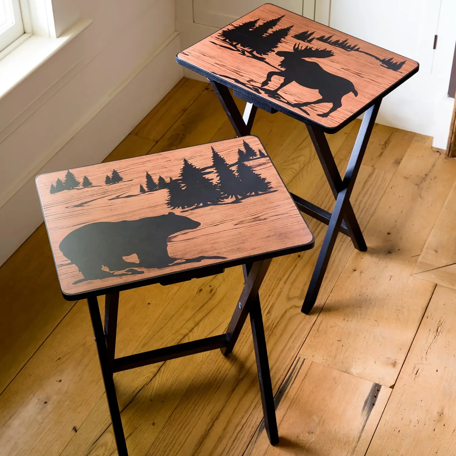 Plow & Hearth Accent Tables>Wilderness TV Trays, Set of 2