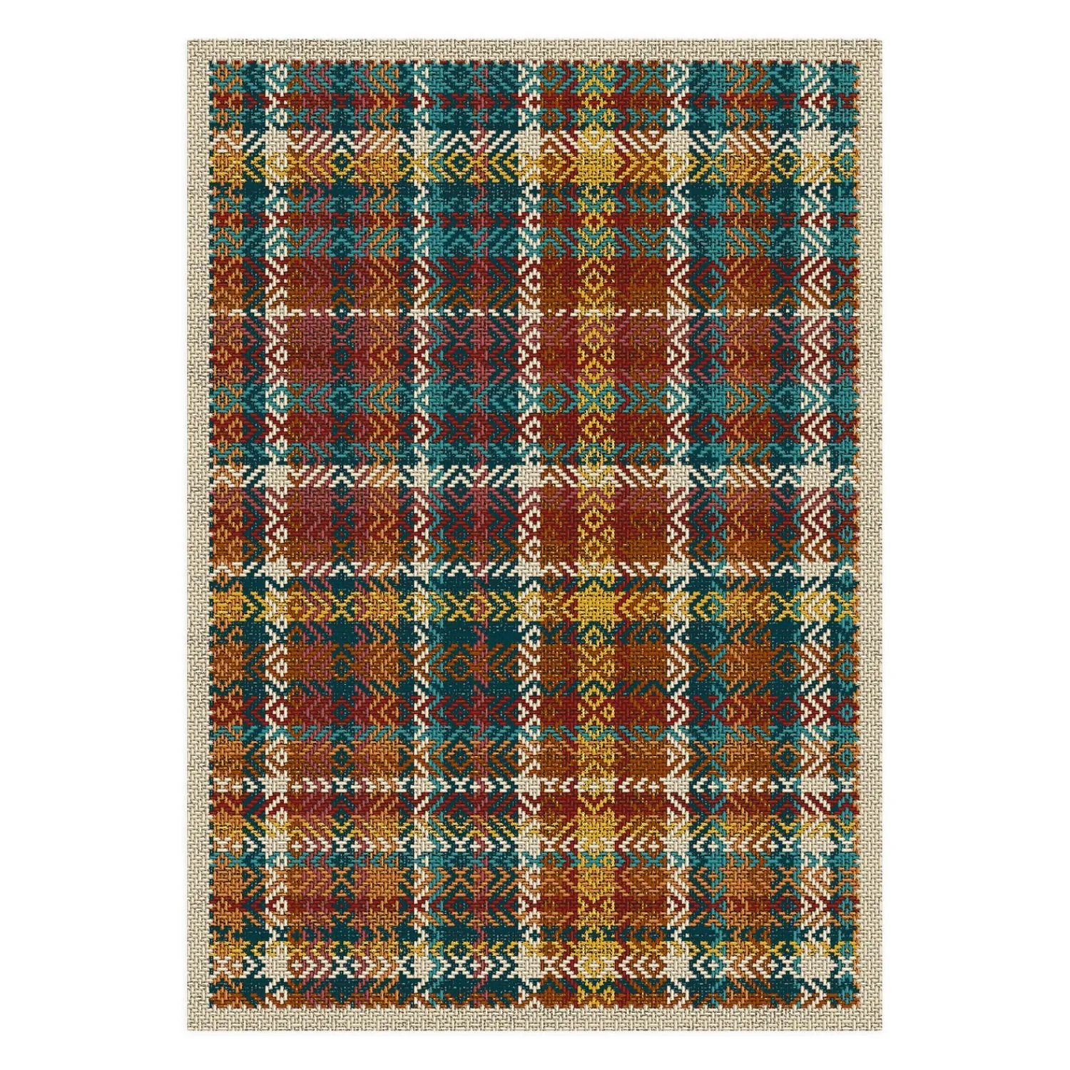 Plow & Hearth Area Rugs>Windowpane EnduraStran Rug, 5' x 8'