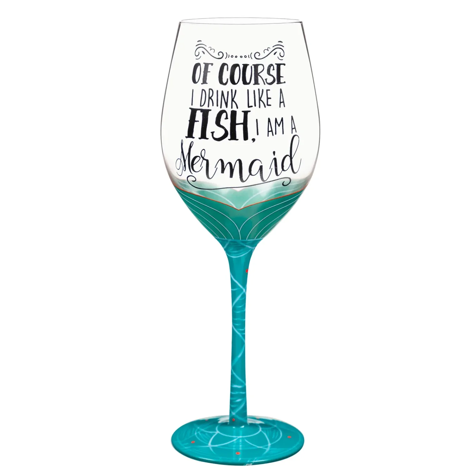 Plow & Hearth Wine Glasses>Wine Glass w/Box, 12 OZ., I'm a Mermaid