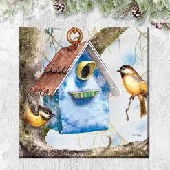 Plow & Hearth Outdoor Wall Art|Wall Art>Winter Home Indoor/Outdoor Canvas Wall Art