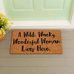 Plow & Hearth Coir Mats>Wonderful Woman Coir Mat