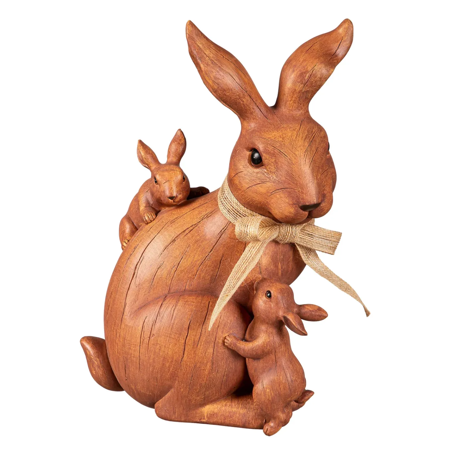 Plow & Hearth Garden Statues>Wood Look Rabbit Mother With Childern Statue