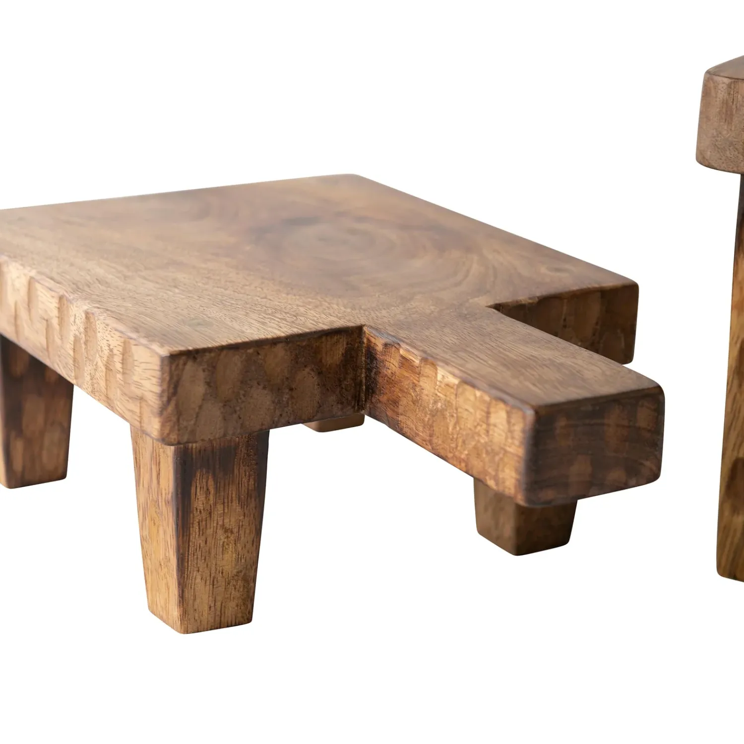 Plow & Hearth Cutting & Serving Boards>Wood Serving Board on Legs, Set of 2