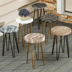 Plow & Hearth Planters & Plant Stands|Accent Tables>Wooden Plant Stand with Metal Legs