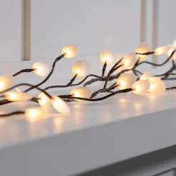 Plow & Hearth Lighted Trees & Garlands>Woodland Storybook Garland LED Silver Dollar