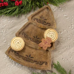Plow & Hearth Serveware>Woodland Storybook Serveware Wood Tree Divided Server, 12"