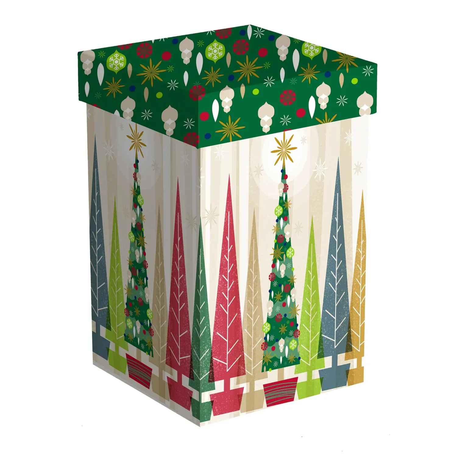 Plow & Hearth Travel Cups>Woodland Storybook Travel Cup Ceramic Perfect Cup, Christmas Woods, 17oz, Gift Box