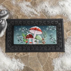 Plow & Hearth Interchangeable Mats>Woodland Winter Mushroom Sassafras Switch Mat
