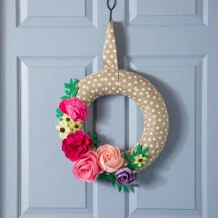 Plow & Hearth Fabric Door Hangers>Wrapped Wreath Door Décor