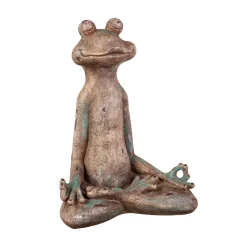 Plow & Hearth Garden Statues>Yoga Frog Resin Statue, 13"H